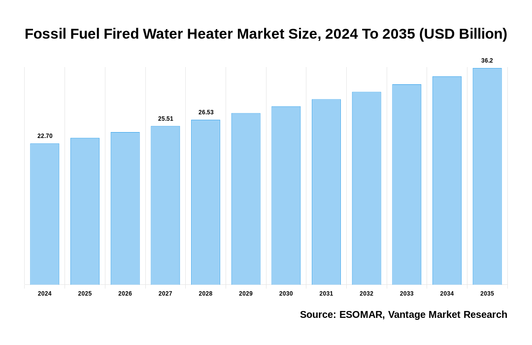 Fossil Fuel Fired Water Heater Market Share